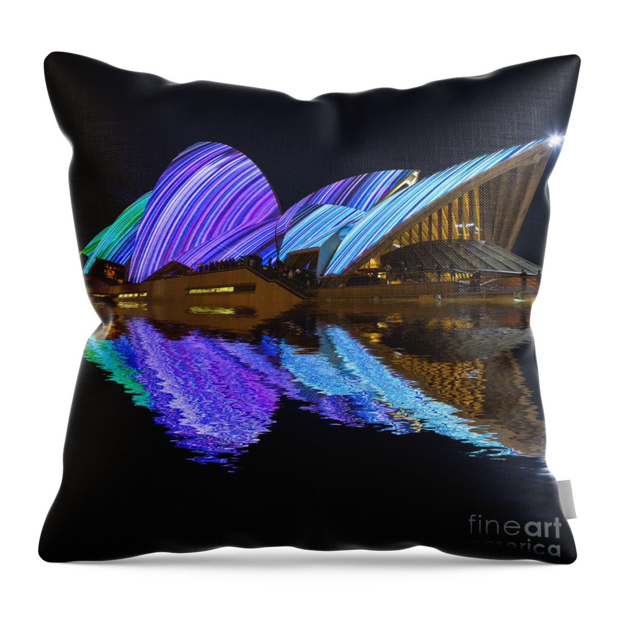 Abstract Throw Pillow featuring the photograph Abstract of Sydney Opera House #2 by Sheila Smart Fine Art Photography
