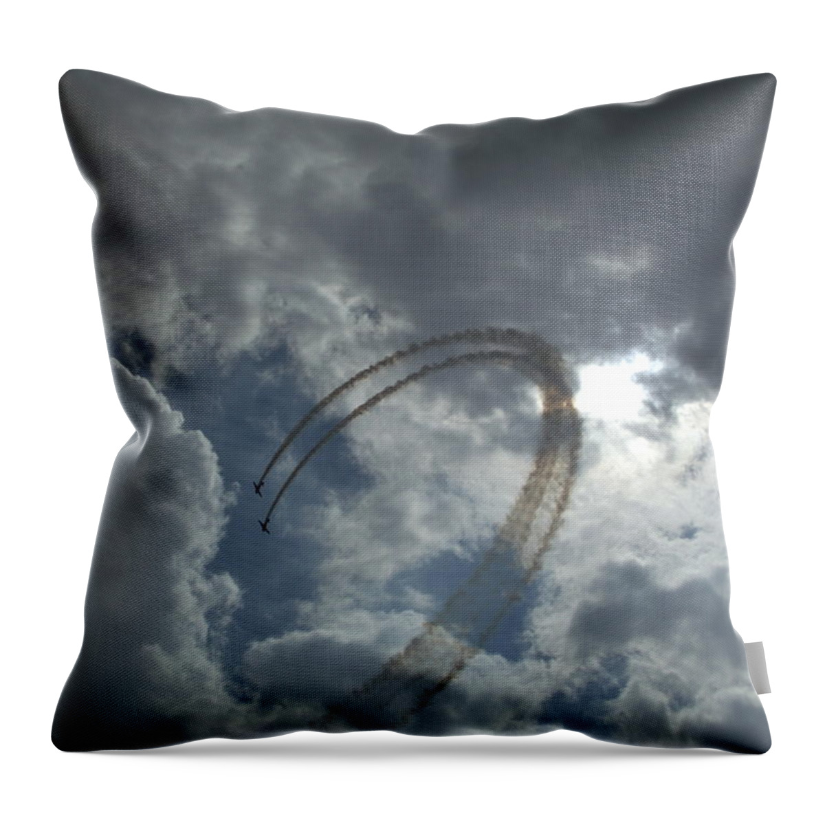 River Throw Pillow featuring the photograph Aerial Display by Steve Kearns