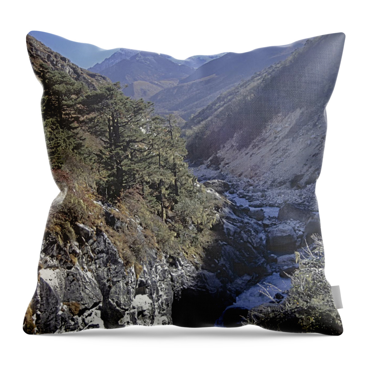 Prott Throw Pillow featuring the photograph Ama Dablam Nepal by Rudi Prott