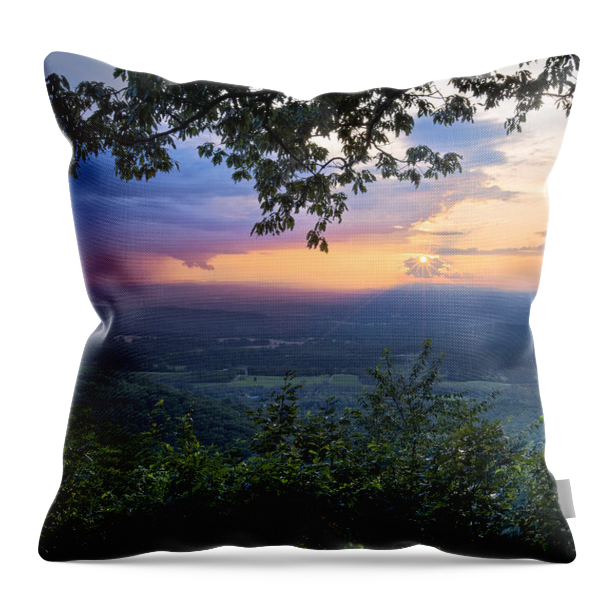 Appalachia Throw Pillow featuring the photograph Appalachian Mountains #2 by Debra and Dave Vanderlaan