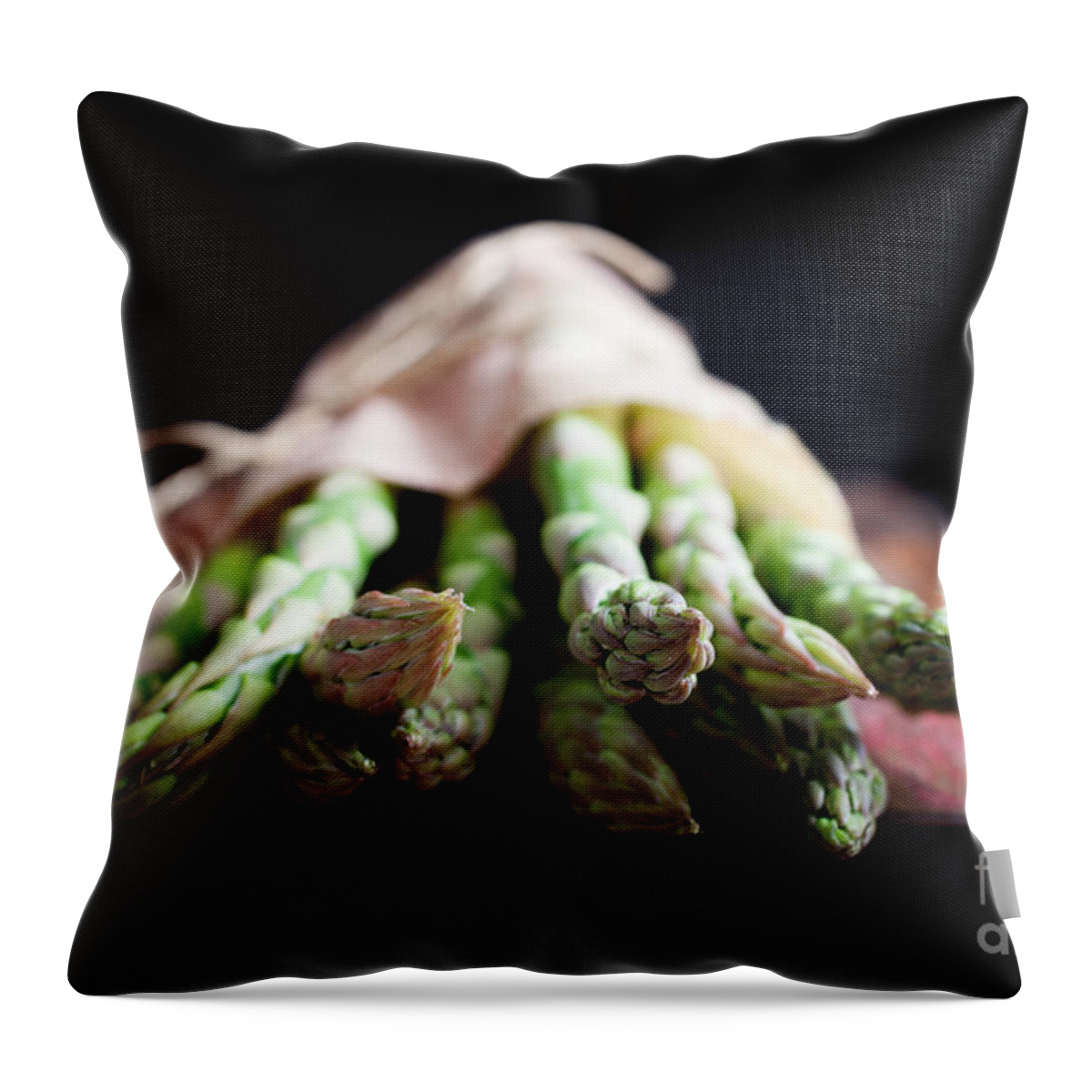 Asparagus Throw Pillow featuring the photograph Asparagus #2 by Kati Finell