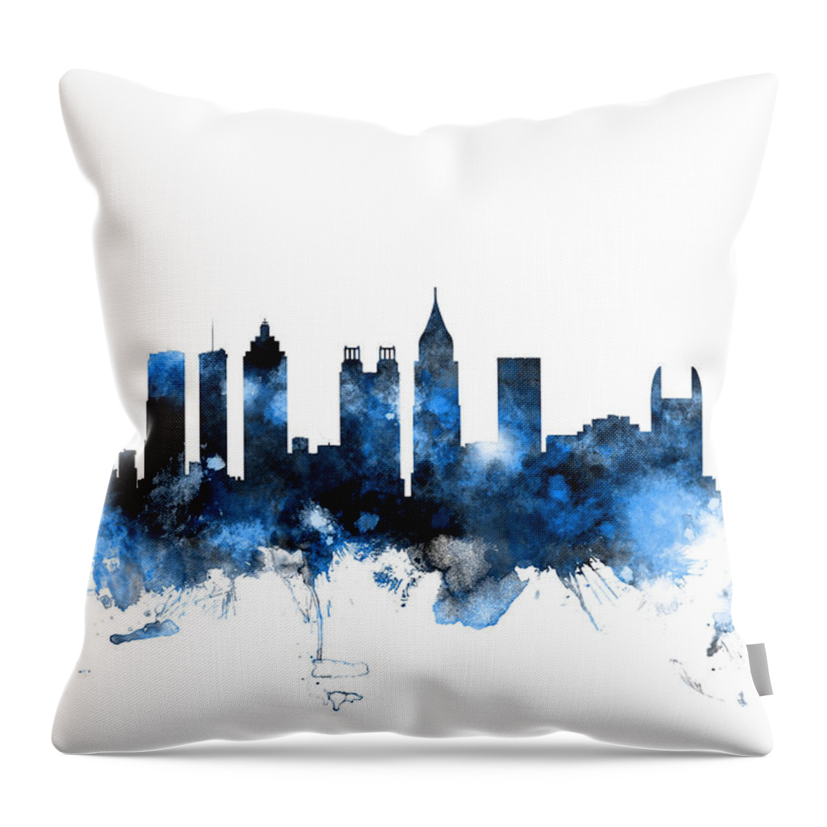 United States Throw Pillow featuring the photograph Atlanta Georgia Skyline #2 by Michael Tompsett