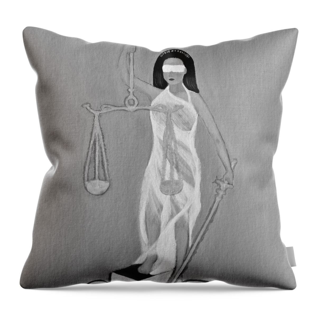 All Products Throw Pillow featuring the painting Balance 2 by Lorna Maza
