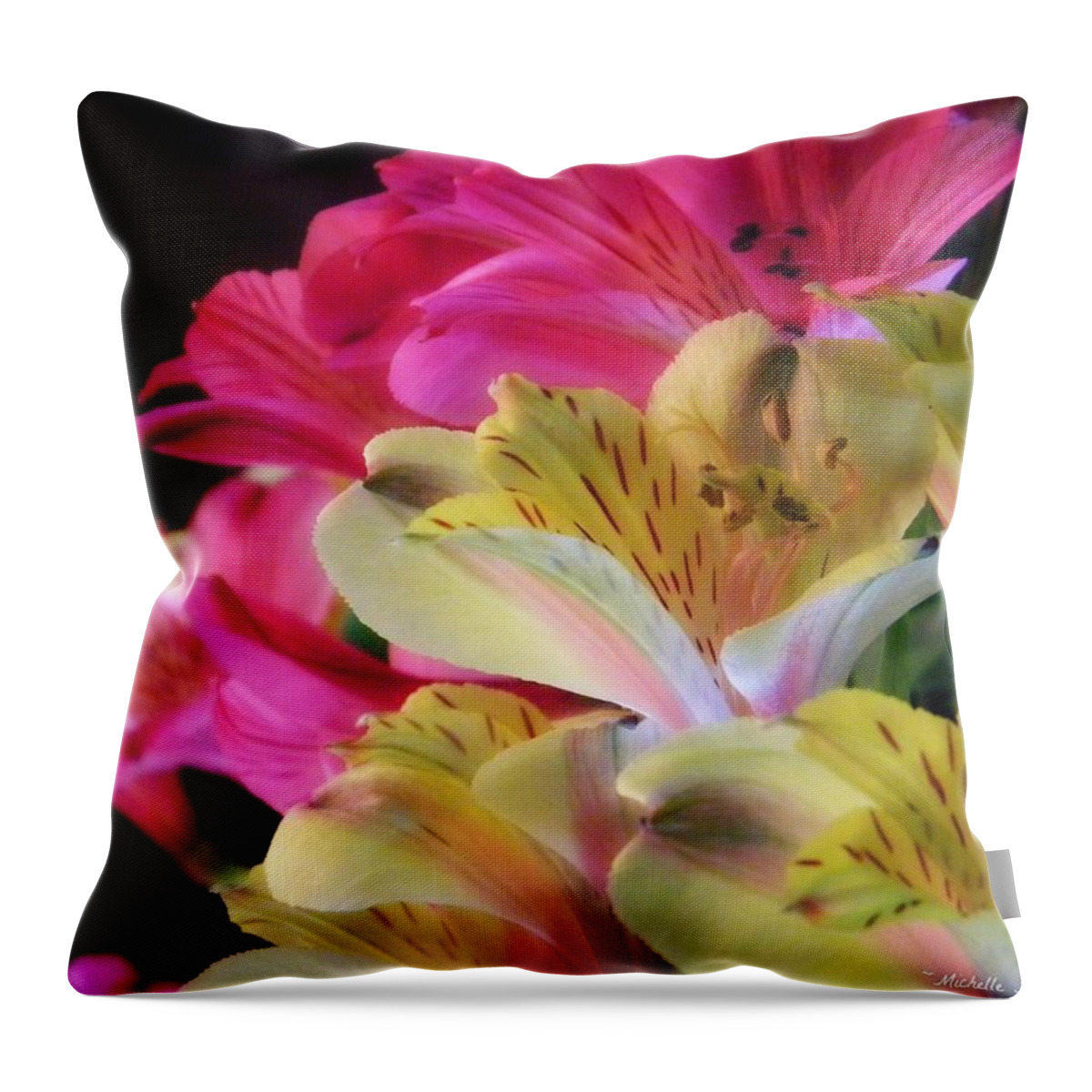 Pink Throw Pillow featuring the photograph Beauty #2 by Michelle Frizzell-Thompson