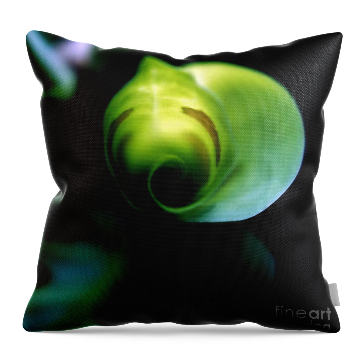 New Leaf Throw Pillow featuring the photograph Birth of a Leaf #2 by Lilliana Mendez