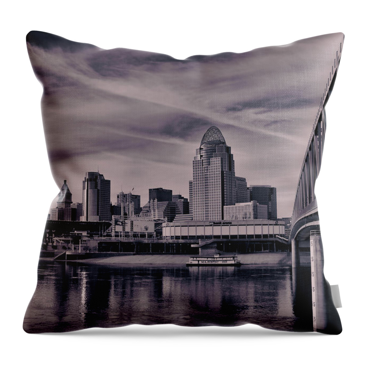 Cincinnati Throw Pillow featuring the photograph Cincinnati #2 by Ron Pate