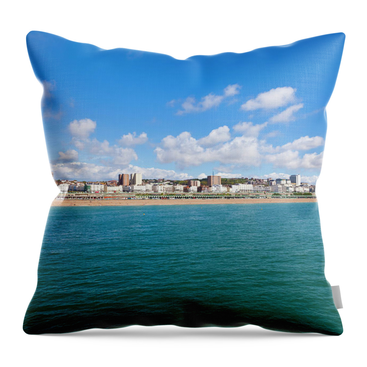 Sussex Throw Pillow featuring the photograph Cityscape Of Brighton, Sussex, England #2 by Werner Dieterich