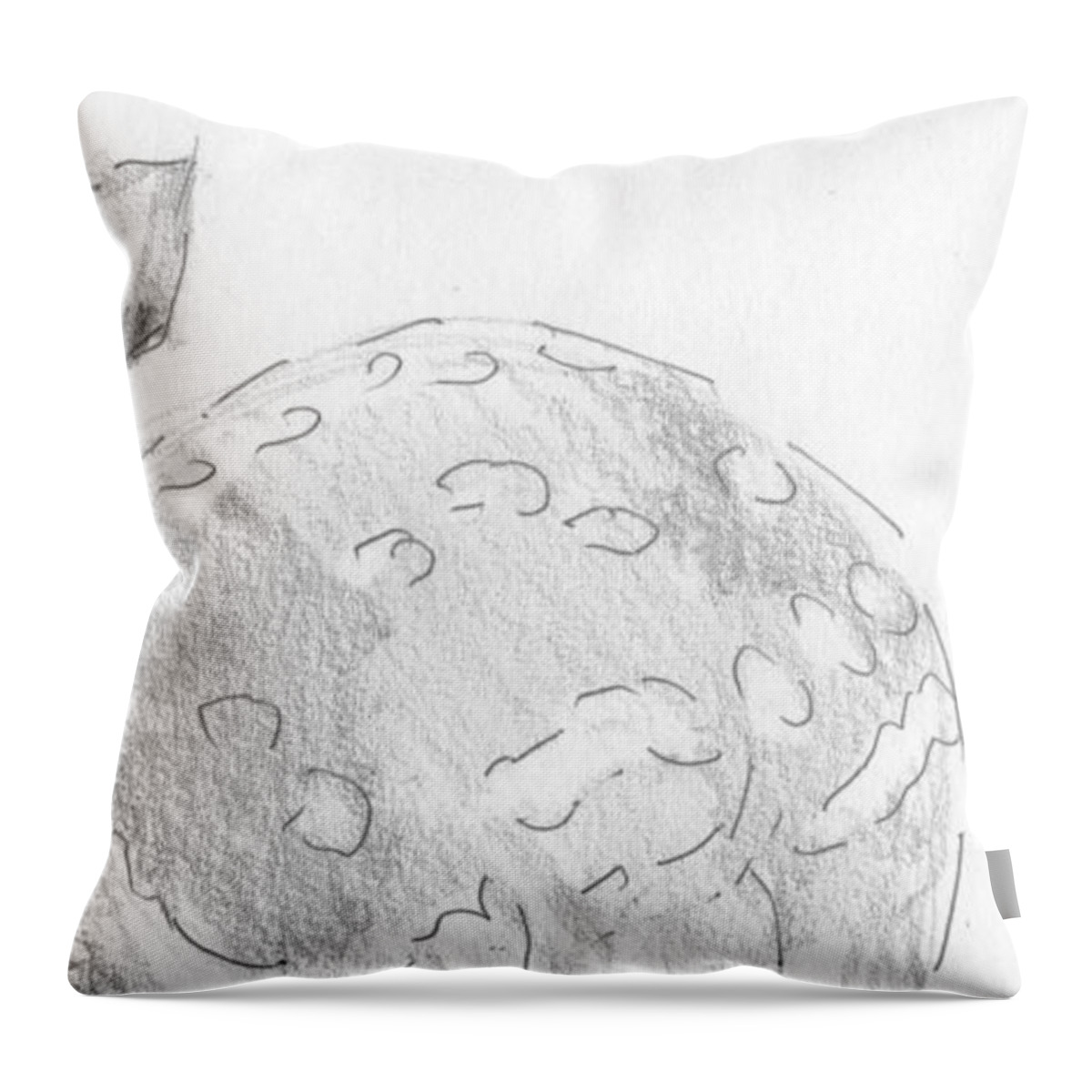 Deer Throw Pillow featuring the drawing Deer sketch #2 by Mike Jory
