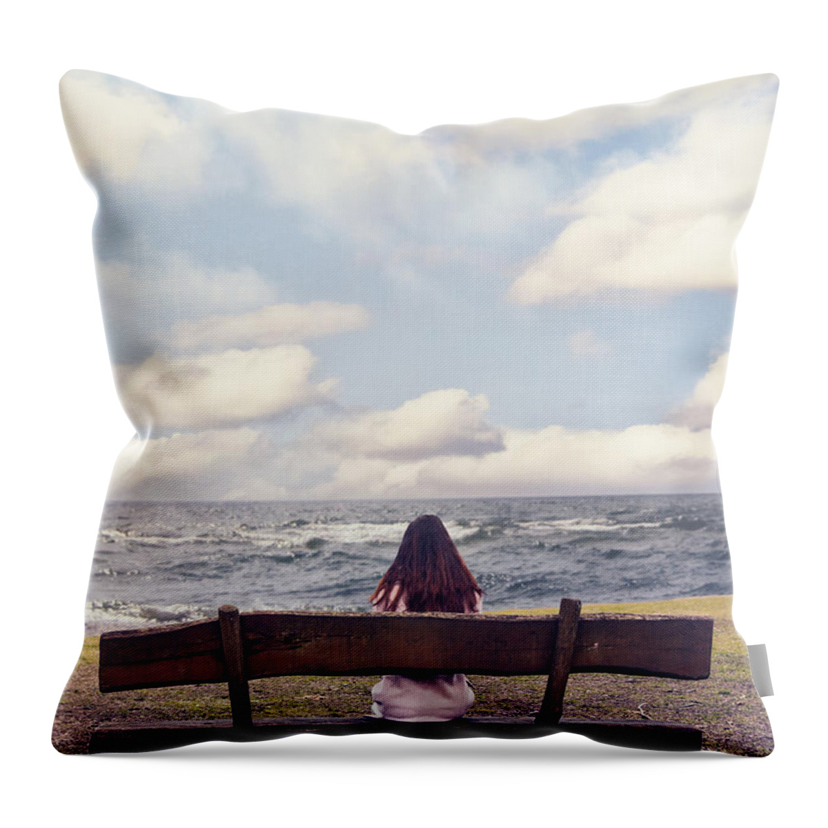 Woman Throw Pillow featuring the photograph Dreaming #2 by Joana Kruse