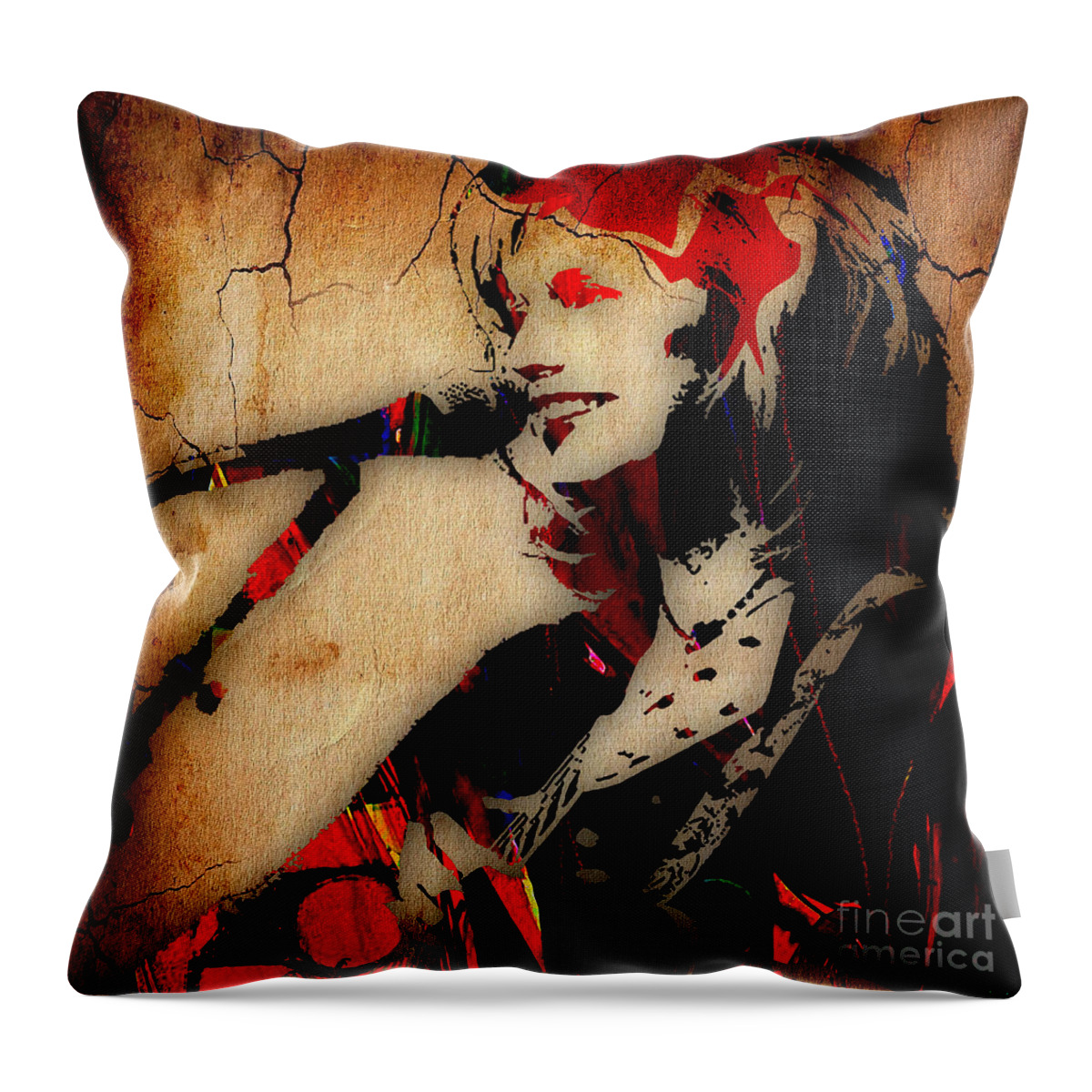 Emmylou Harris Throw Pillow featuring the mixed media Emmylou Harris Collection #2 by Marvin Blaine