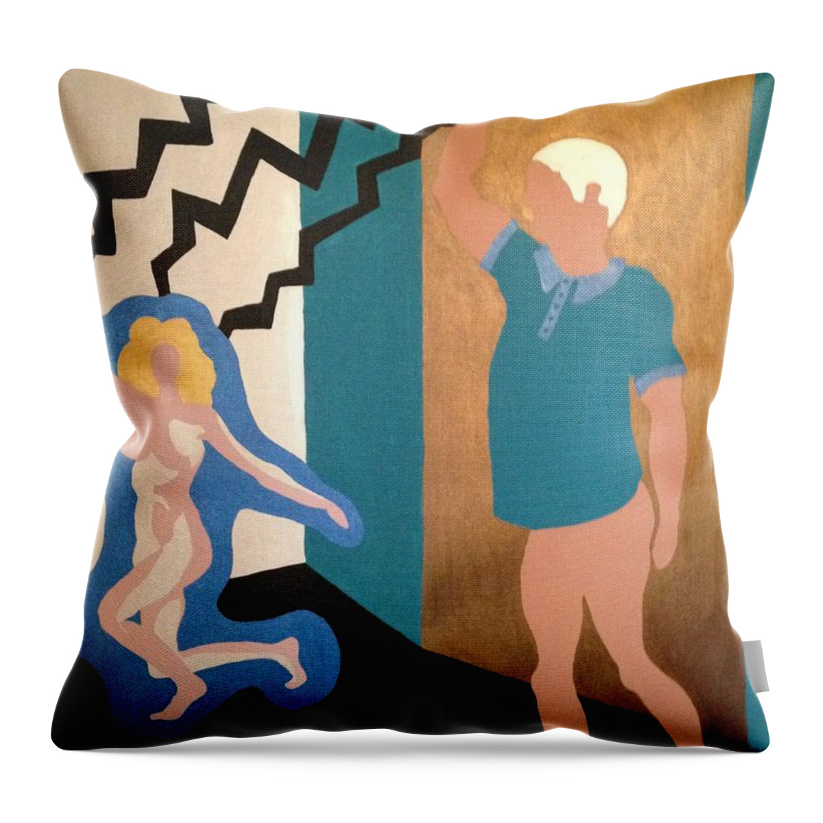 Father Throw Pillow featuring the painting Gone #2 by Erika Jean Chamberlin