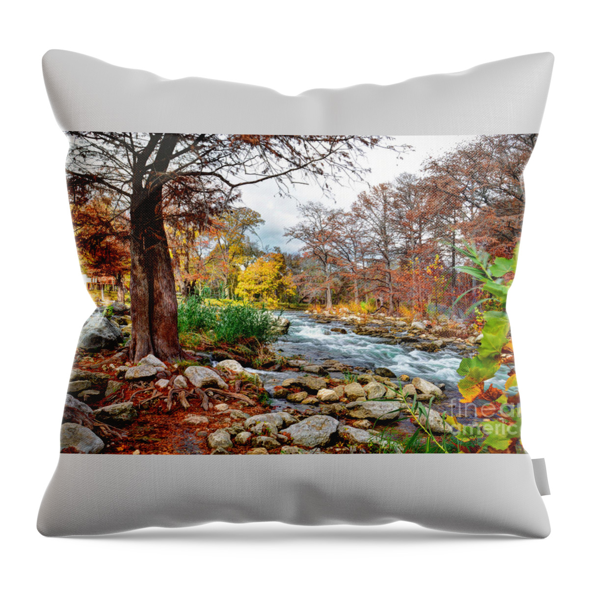 Gruene Throw Pillow featuring the photograph Guadalupe #4 by Savannah Gibbs