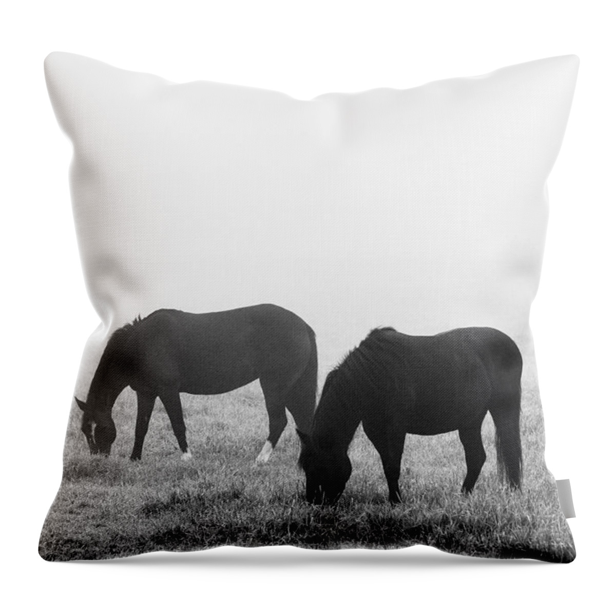 Finland Throw Pillow featuring the photograph Horses of the Fall #2 by Jouko Lehto