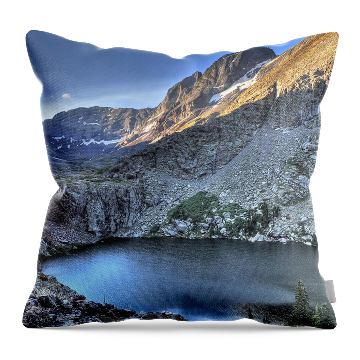 14er Throw Pillow featuring the photograph Kit Carson Peak and Willow Lake #2 by Aaron Spong