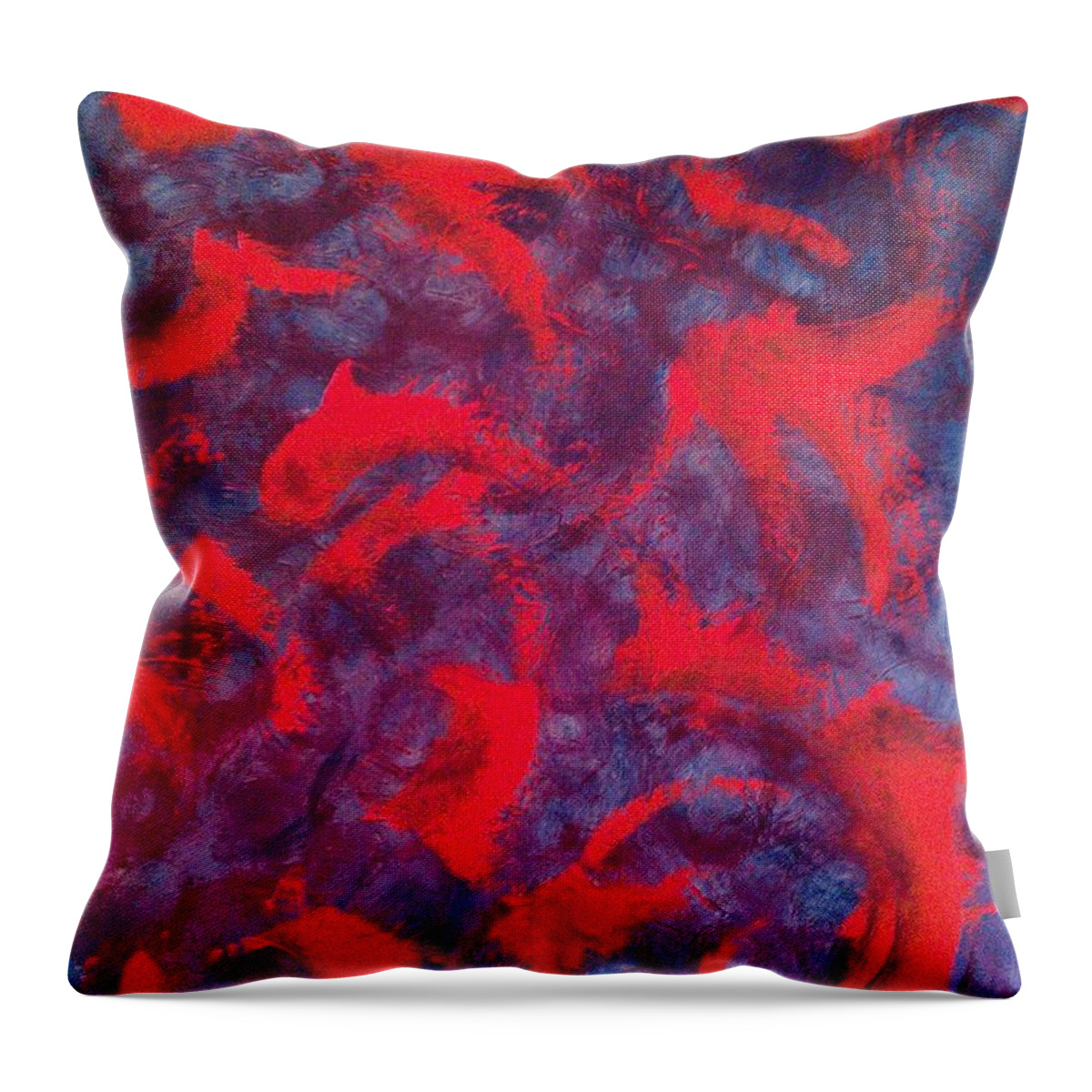 Koi Throw Pillow featuring the painting koi #2 by Jacqueline McReynolds