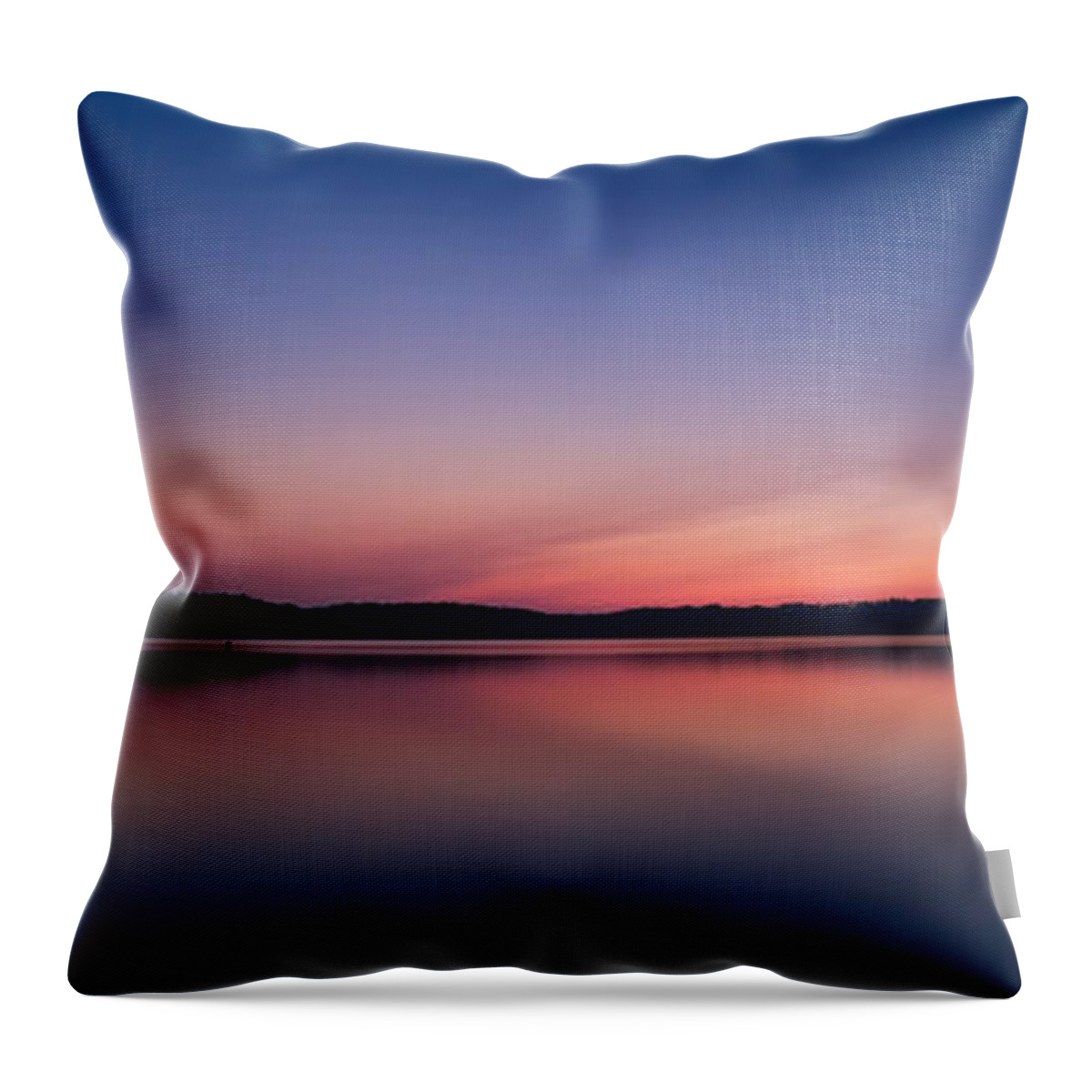 Lake-lanier Throw Pillow featuring the photograph Lake Lanier after Sunset by Bernd Laeschke