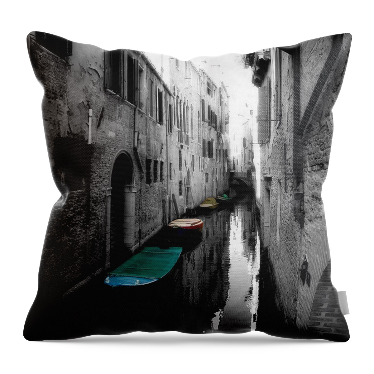 L'aqua Magica Throw Pillow featuring the photograph L'Aqua Magica by Micki Findlay