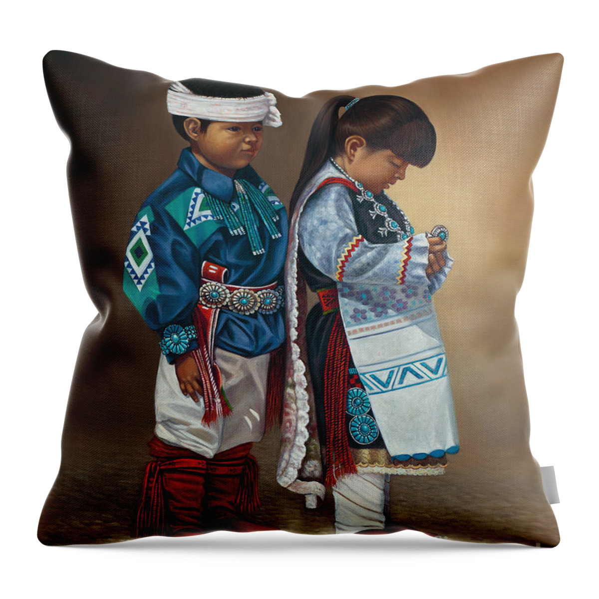 Legacy Throw Pillow featuring the painting Legacy #2 by Ricardo Chavez-Mendez