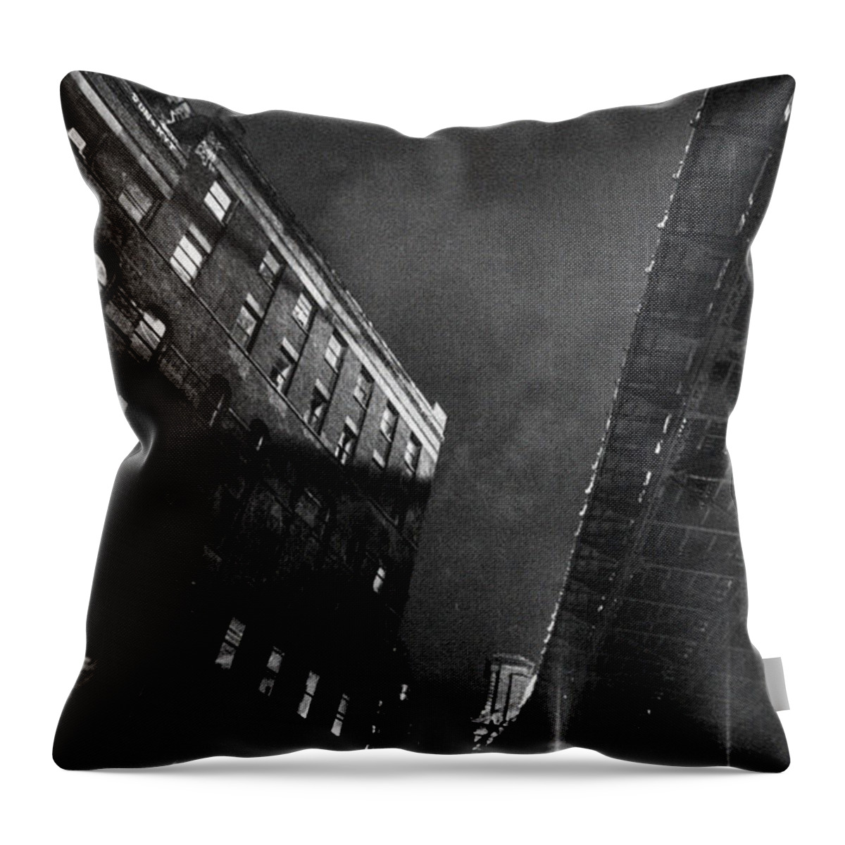 New York Throw Pillow featuring the photograph Manhattan Bridge #2 by Alex Potemkin