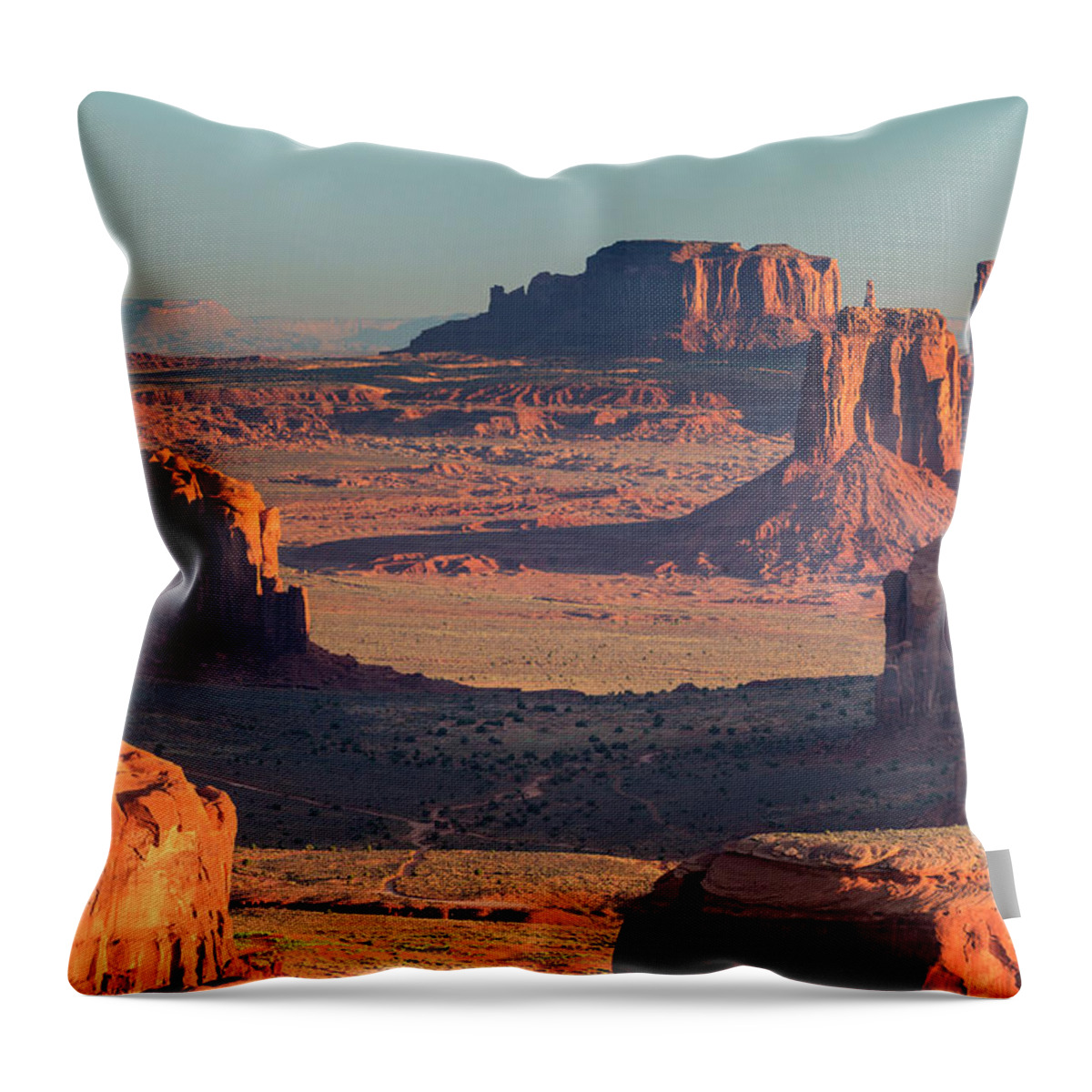 Tranquility Throw Pillow featuring the photograph Monument Valley #2 by Michele Falzone