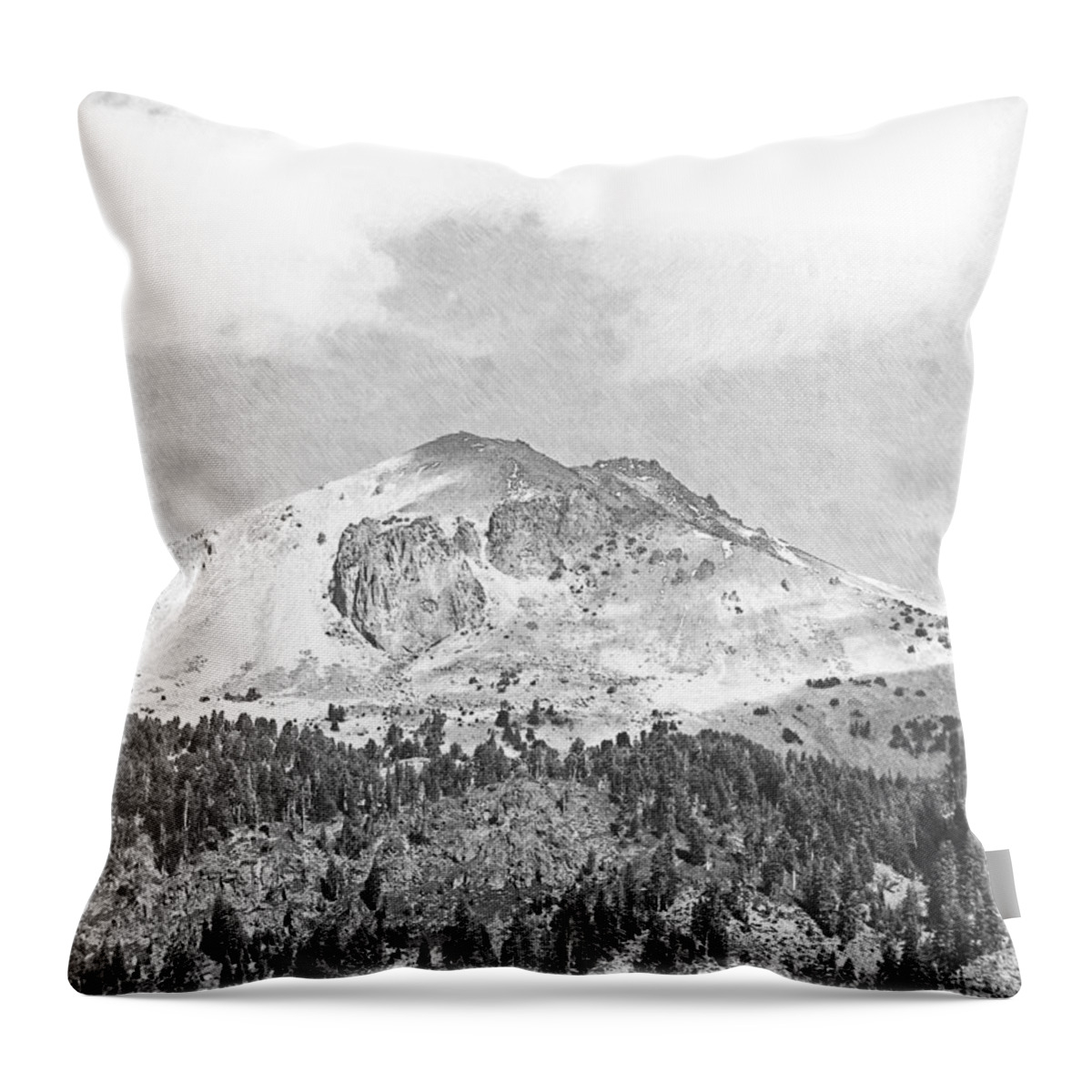 Pencil Throw Pillow featuring the photograph Mount Lassen #2 by Frank Wilson