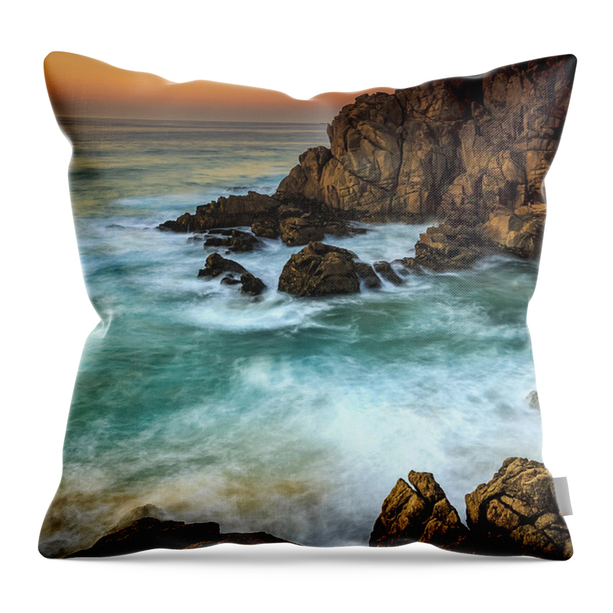 Galicia Throw Pillow featuring the photograph Penencia Point Galicia Spain #2 by Pablo Avanzini