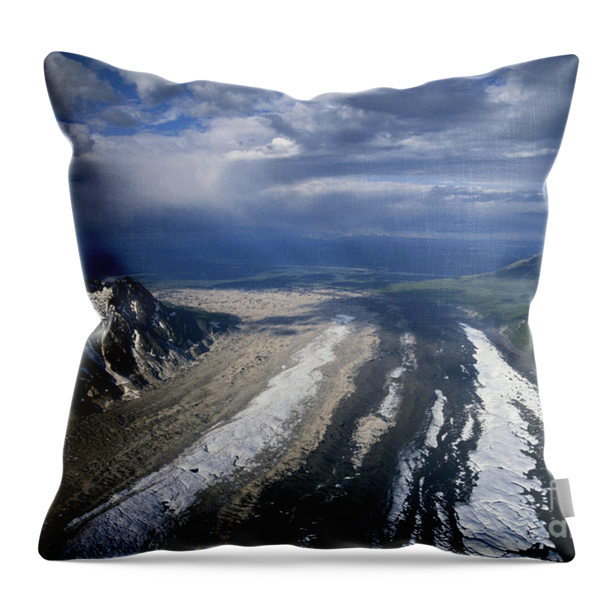 Glacier Throw Pillow featuring the photograph Ruth Glacier #2 by Mark Newman