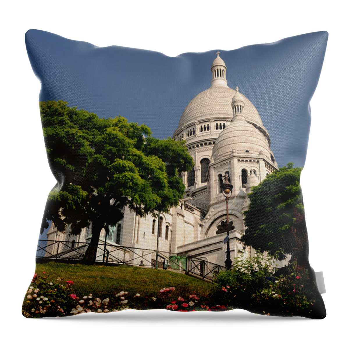 Traditional Culture Throw Pillow featuring the photograph Sacre Coeur #2 by Jeremy Voisey