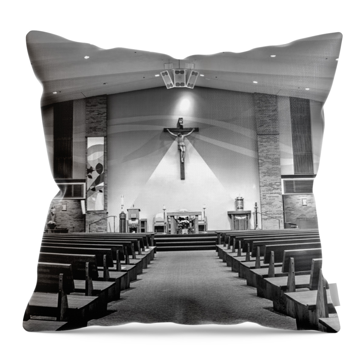 Saint Peter's Church Throw Pillow featuring the photograph Saint Peters Catholic Church #2 by Amanda Stadther