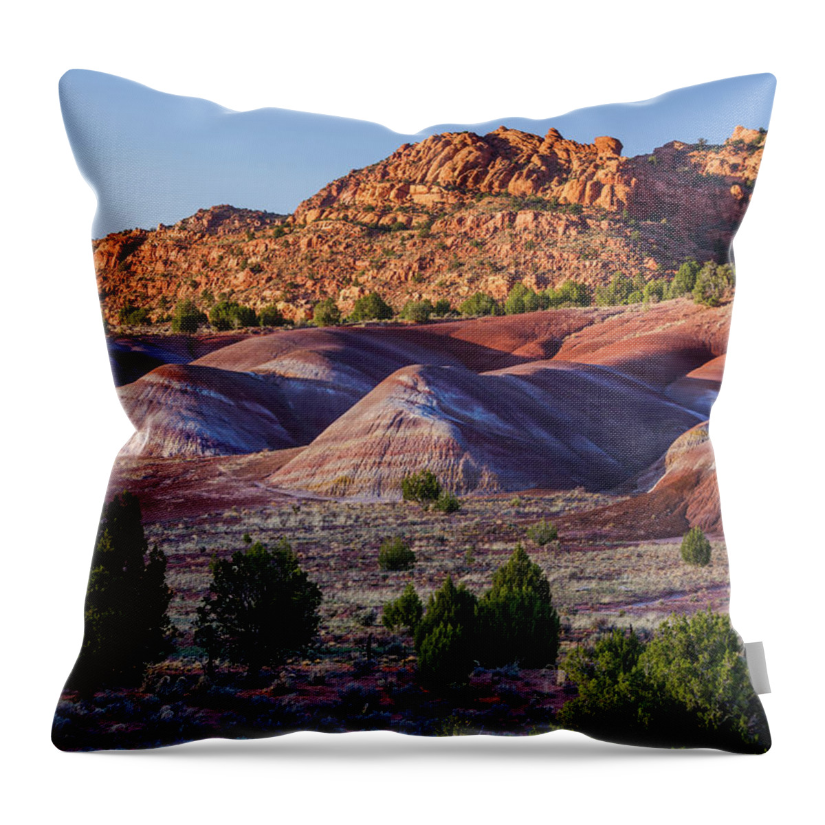 Tranquility Throw Pillow featuring the photograph Sand Stone Rock Formation In Sw Usa #2 by Gavriel Jecan