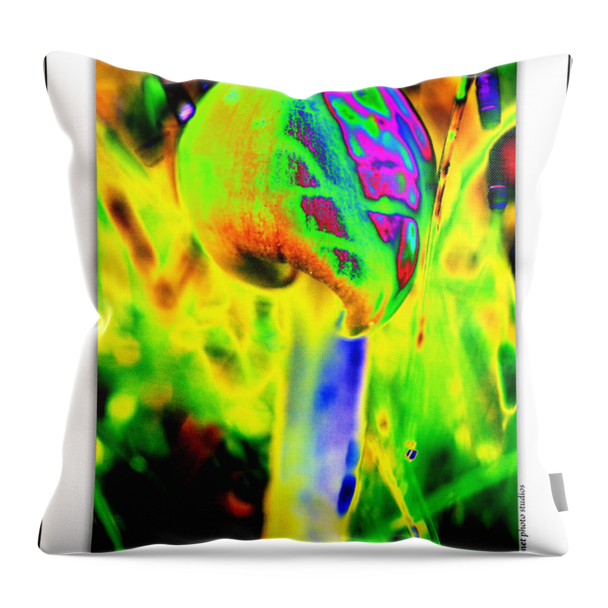 Psychedelic Mushroom Throw Pillow featuring the photograph Shroooms #1 by Onyonet Photo studios