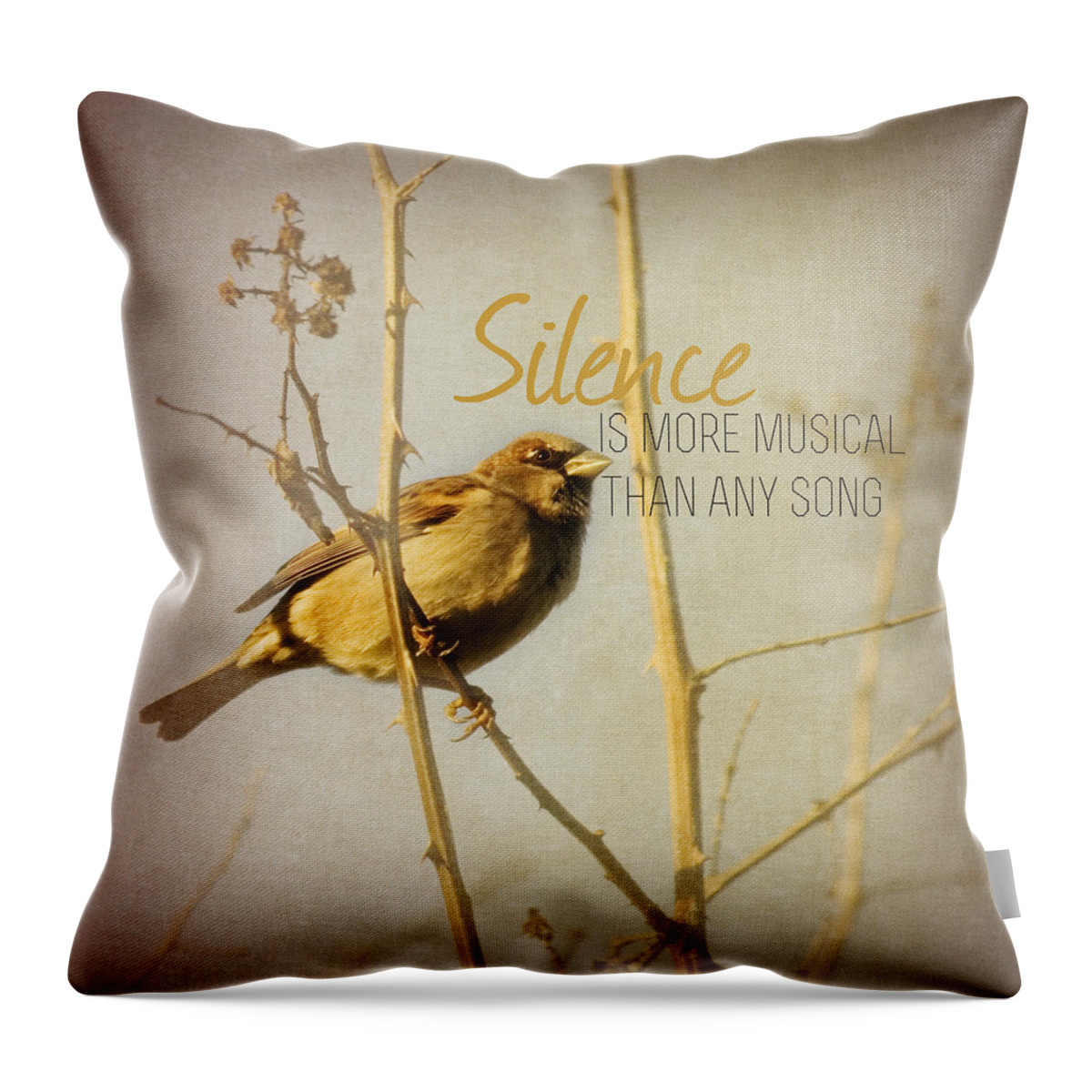Wildlife Photography Throw Pillow featuring the photograph Silence #2 by Bonnie Bruno