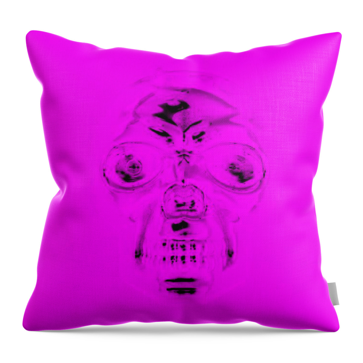 Skull Throw Pillow featuring the photograph SKULL in PURPLE #3 by Rob Hans