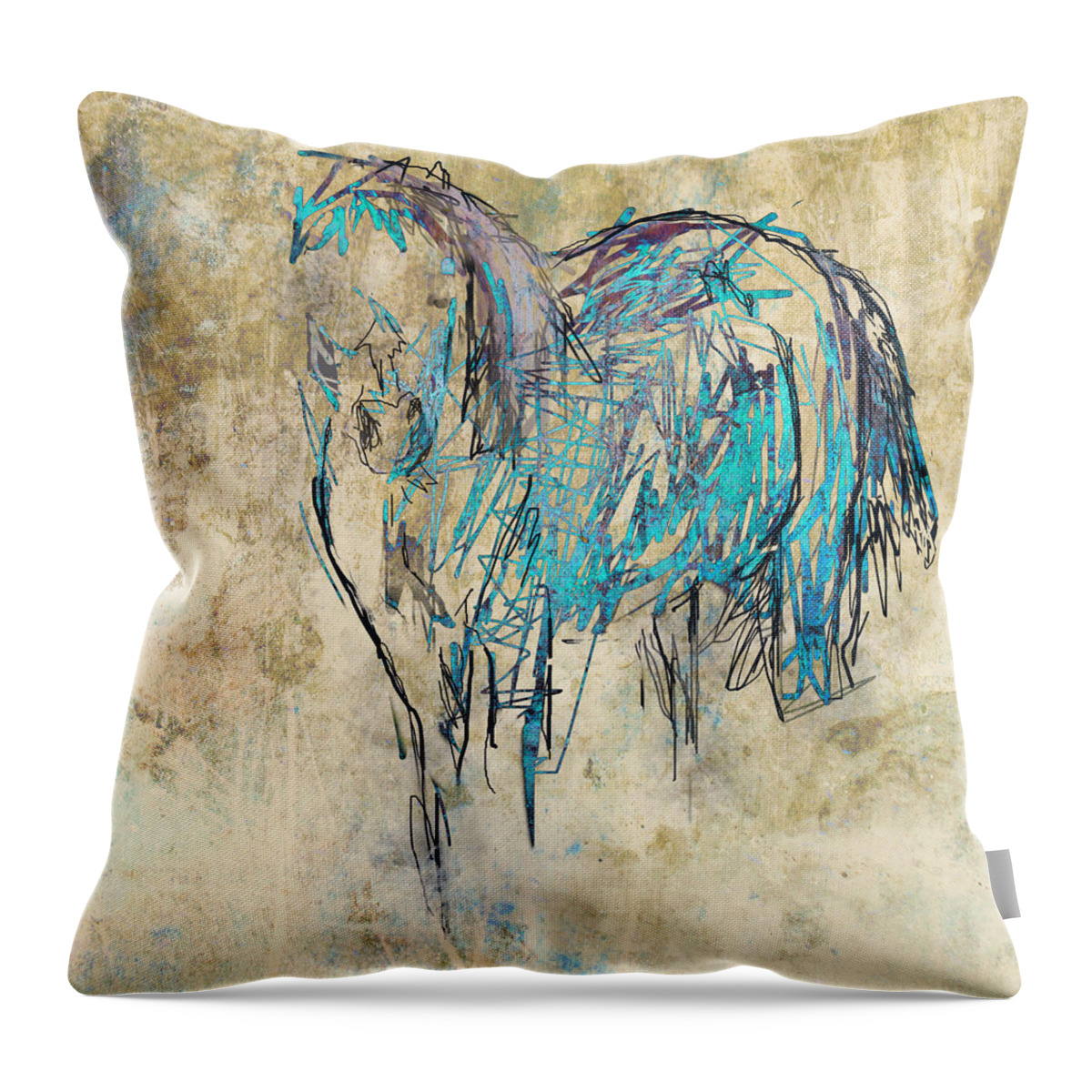 Horse Throw Pillow featuring the photograph Standing Horse by Suzanne Powers