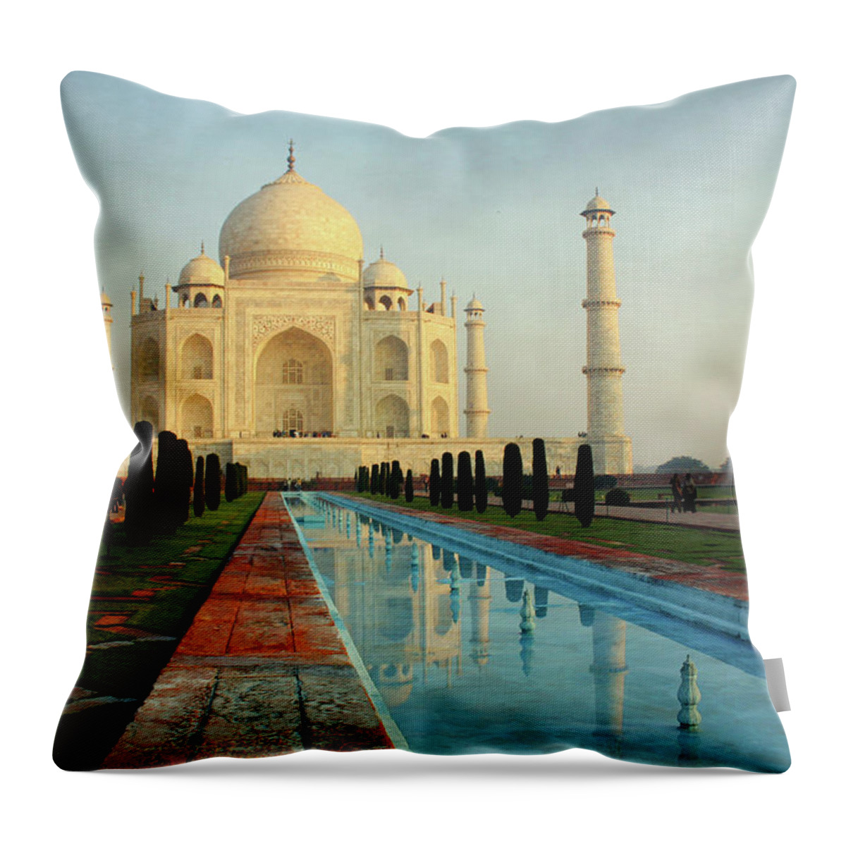Arch Throw Pillow featuring the photograph Taj Mahal #2 by Atul Tater