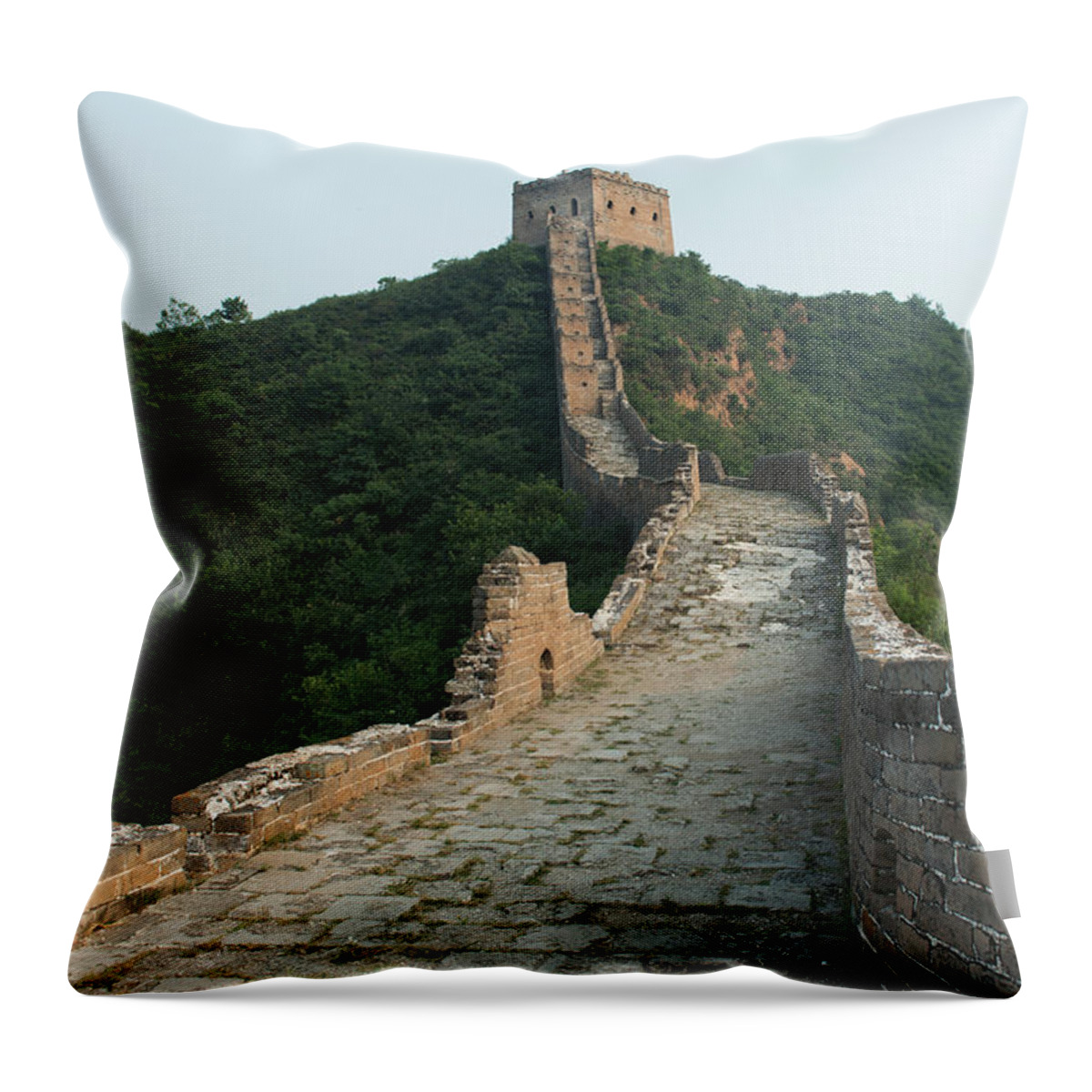 Chinese Culture Throw Pillow featuring the photograph The Great Wall Of China #2 by Keith Levit / Design Pics