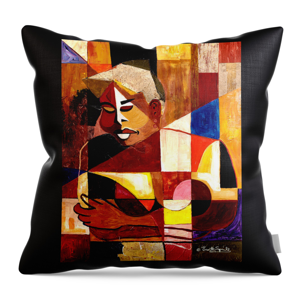 Everett Spruill Throw Pillow featuring the painting The Matriarch - Take 2 by Everett Spruill