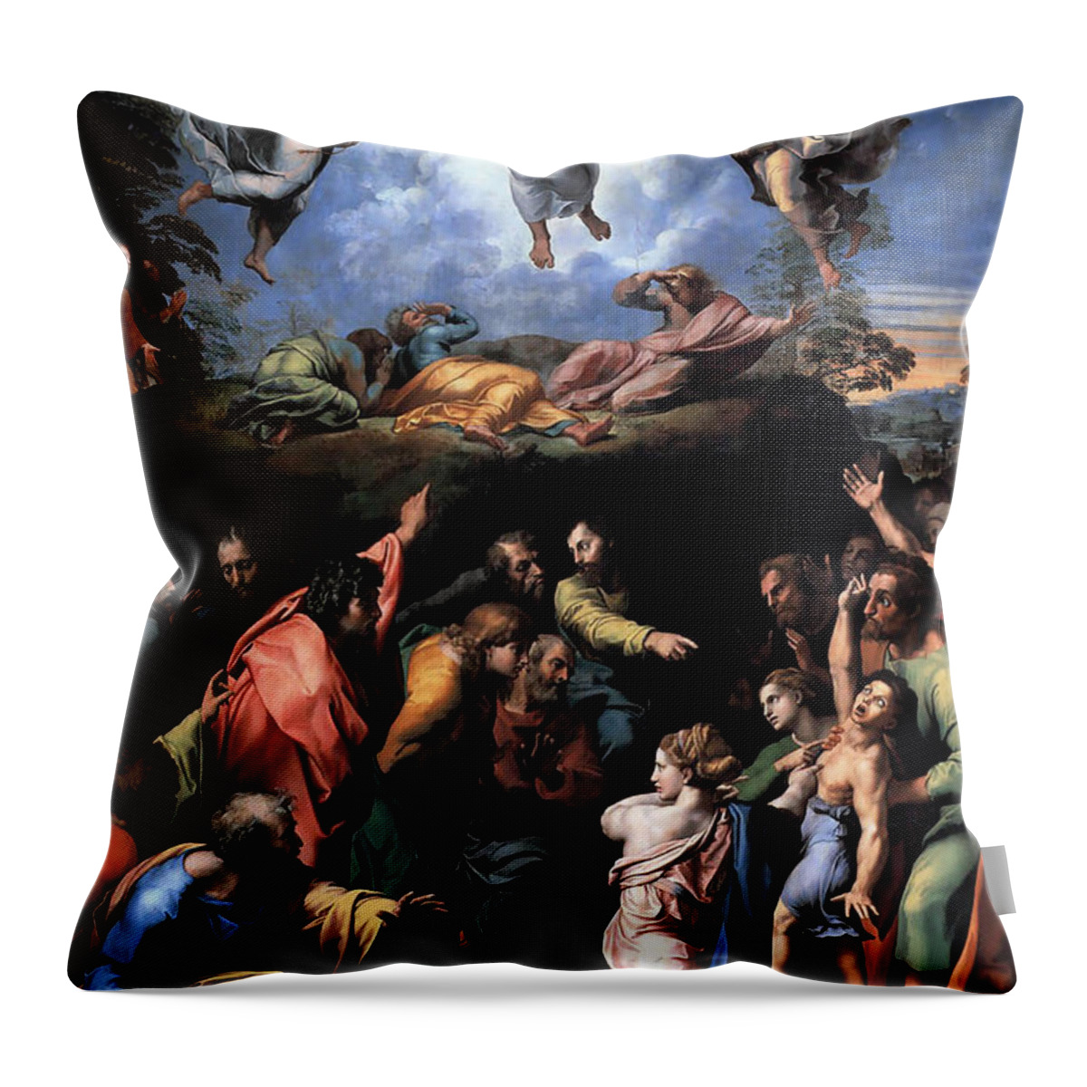 Raphael Throw Pillow featuring the painting The Transfiguration #3 by Raphael