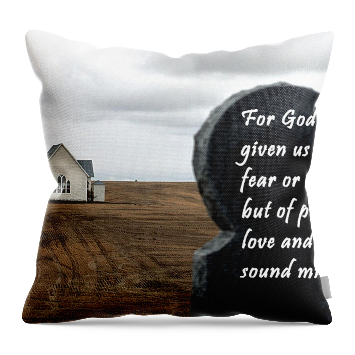 2 Timothy Throw Pillow featuring the photograph 2 Timothy 7 by Sharon Elliott