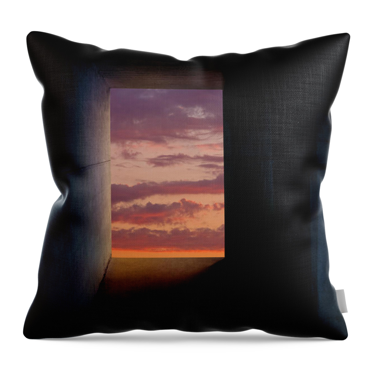 Light At The End Of The Tunnel Throw Pillow featuring the photograph Tunnel with Light #2 by Melinda Fawver