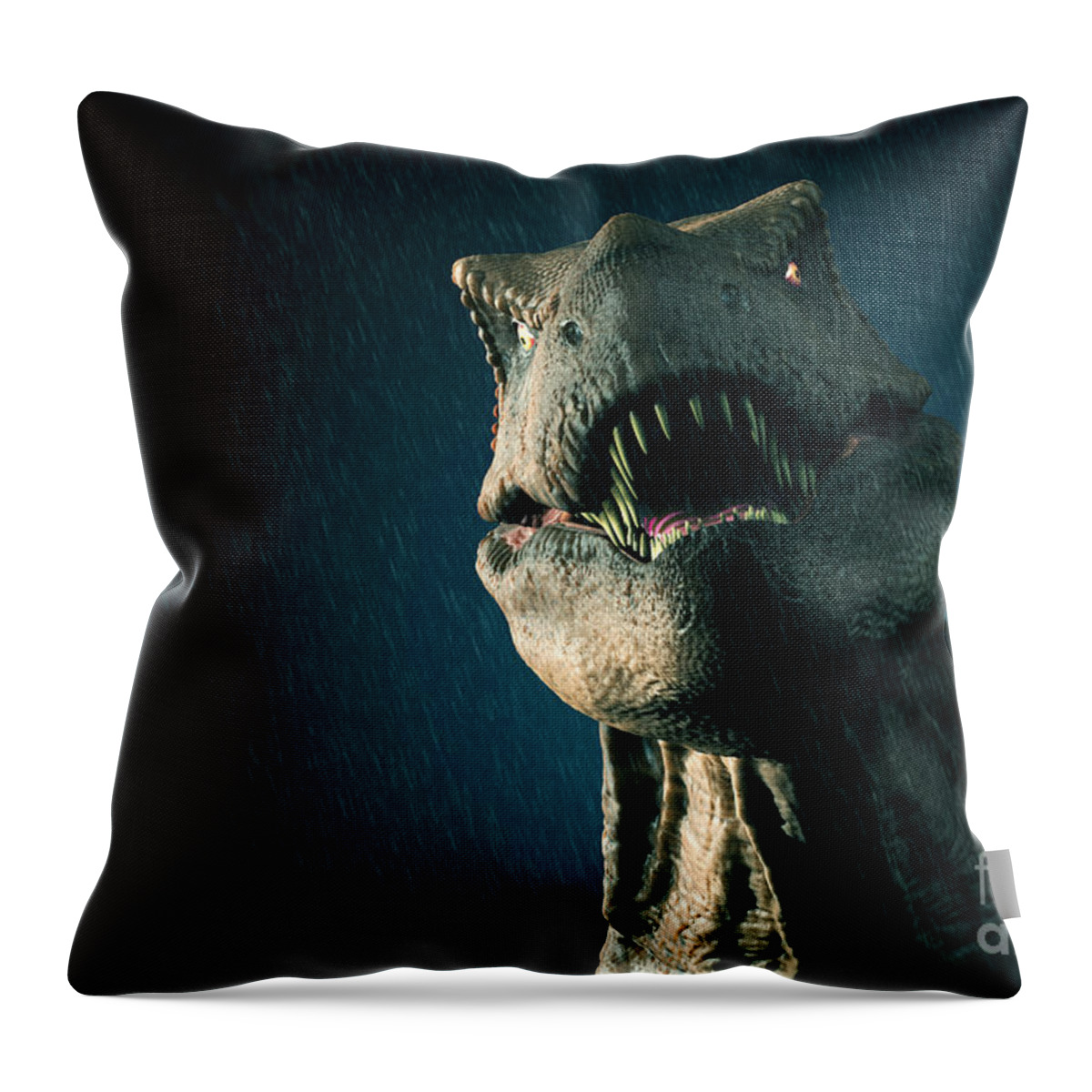 T-rex Throw Pillow featuring the photograph Tyrannosaurus Rex #2 by Science Picture Co
