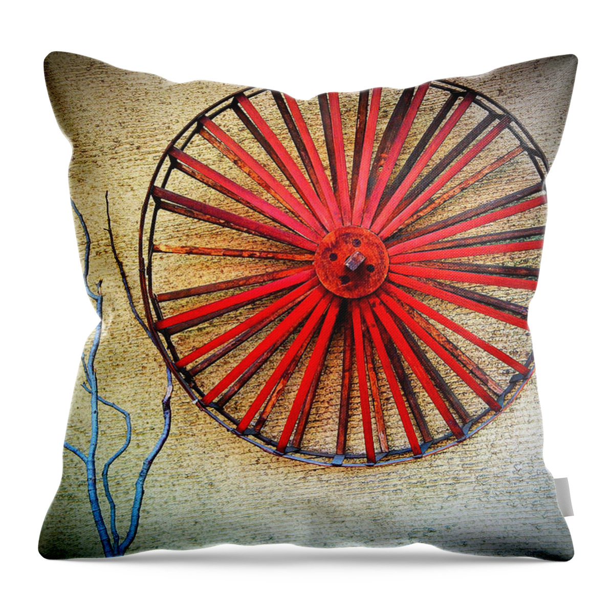 Wheel Throw Pillow featuring the photograph Wall Art #2 by Eena Bo