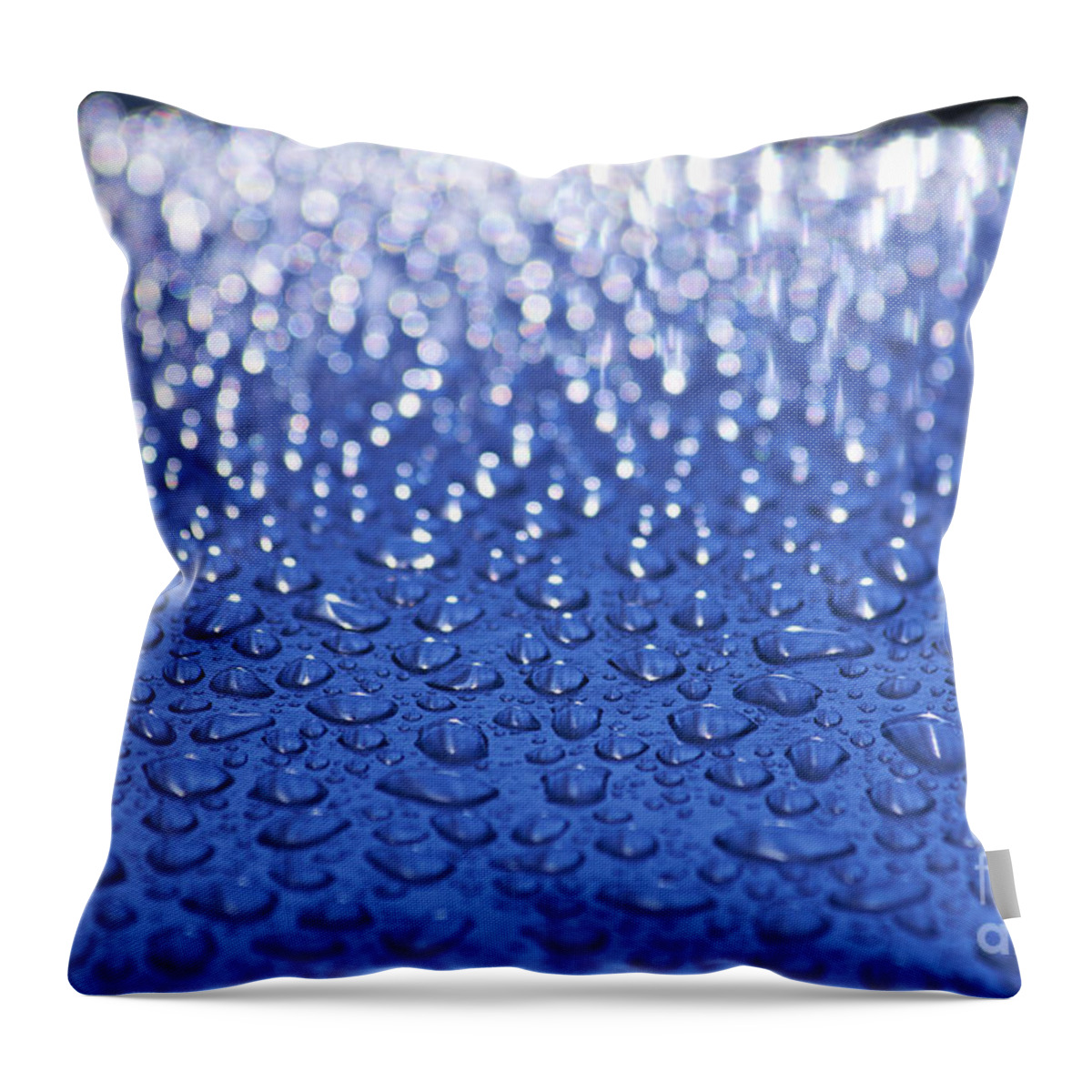 Water Throw Pillow featuring the photograph Water drops #2 by Tony Cordoza