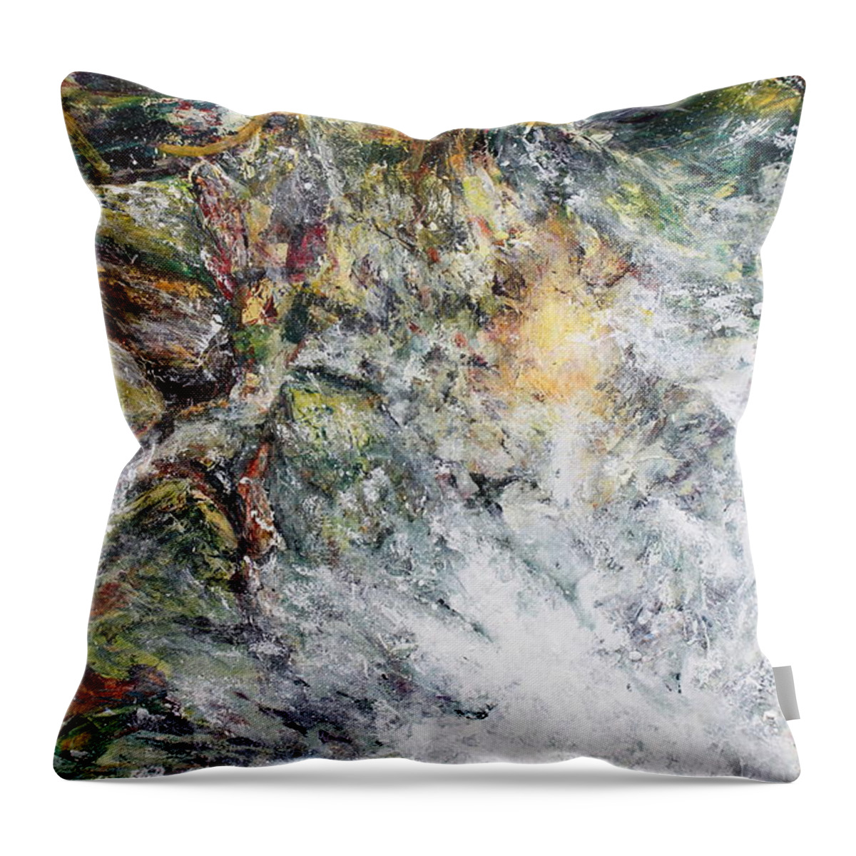 Water Throw Pillow featuring the painting Water Nova by Madeleine Arnett