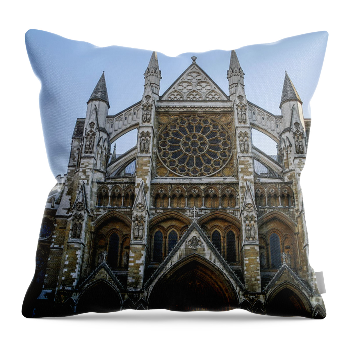 Abbey Throw Pillow featuring the photograph Westminster Abbey by Patricia Hofmeester
