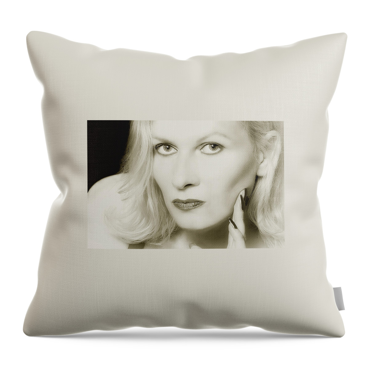 Woman Throw Pillow featuring the photograph Woman #2 by Christine Sponchia