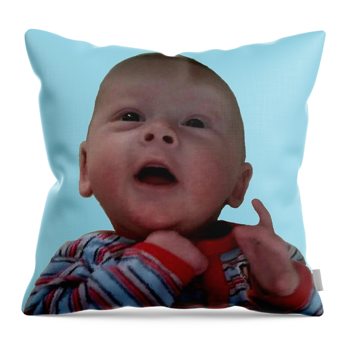  Throw Pillow featuring the painting Zachary #2 by Bruce Nutting