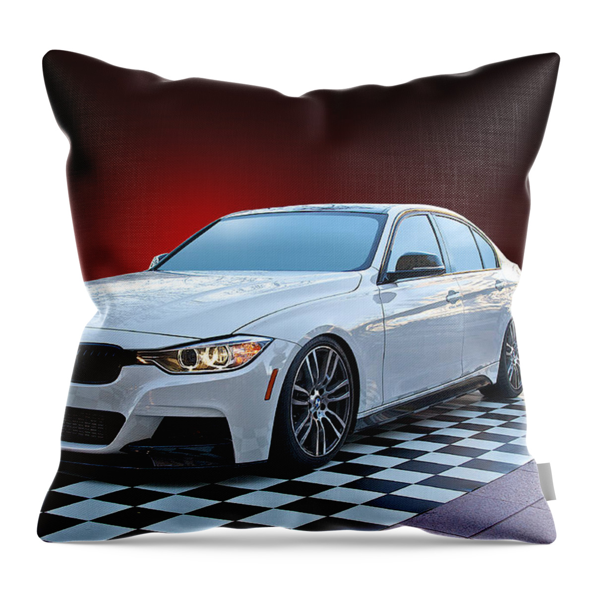 Auto Throw Pillow featuring the photograph 2013 BMW 5 Series Sedan by Dave Koontz