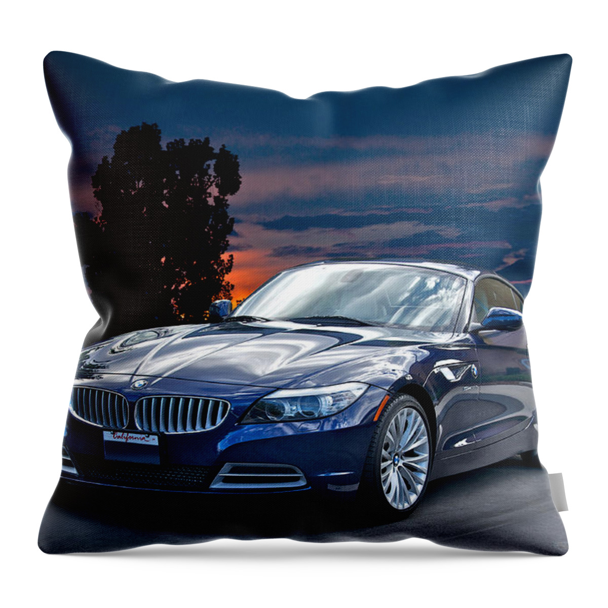 Auto Throw Pillow featuring the photograph 2013 Bmw Z4 by Dave Koontz