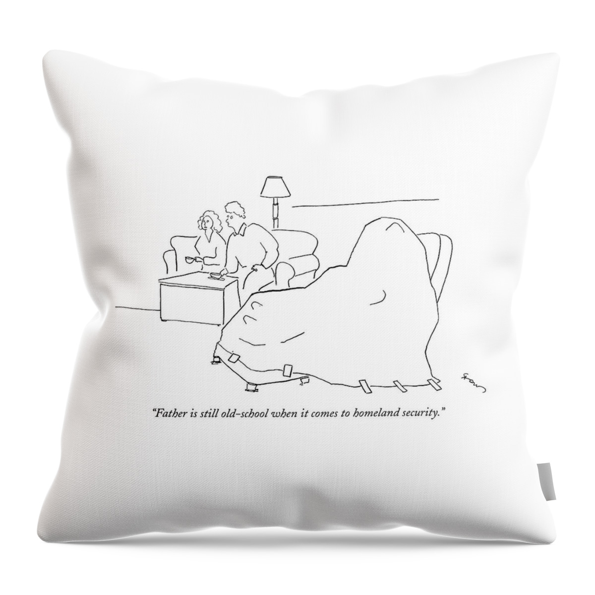 Father Is Still Old-school When It Comes Throw Pillow